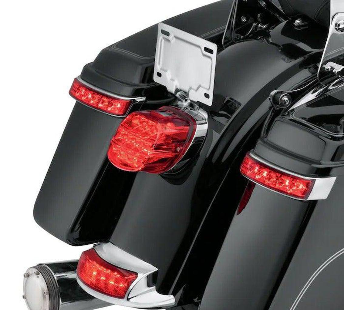 Electra Glo Led Saddlebag Run/Brake/Turn Lamp - Chrome Housing/Red Lens-67800448A-Rolling Thunder Harley-Davidson