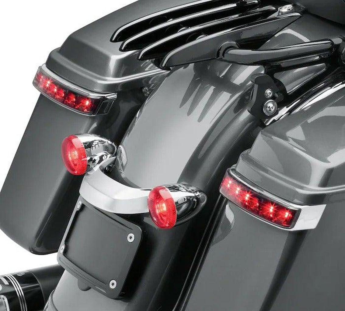 Electra Glo Led Saddlebag Run/Brake/Turn Lamp - Chrome Housing/Smoked Lens-67800451A-Rolling Thunder Harley-Davidson