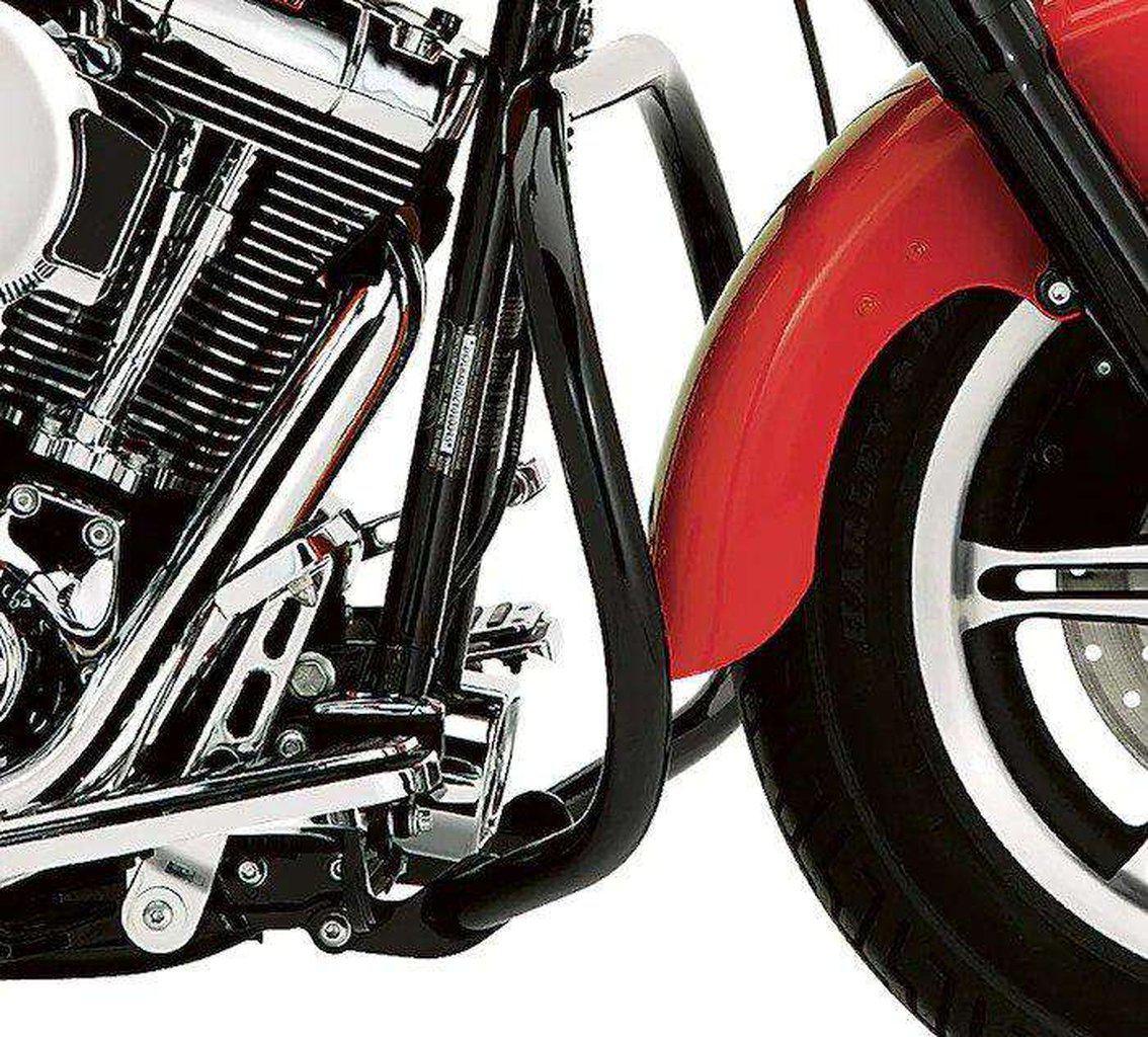 Gloss Black Engine Guard Kit - &#39;00-&#39;17 Fl Softail-49023-02A-Rolling Thunder Harley-Davidson