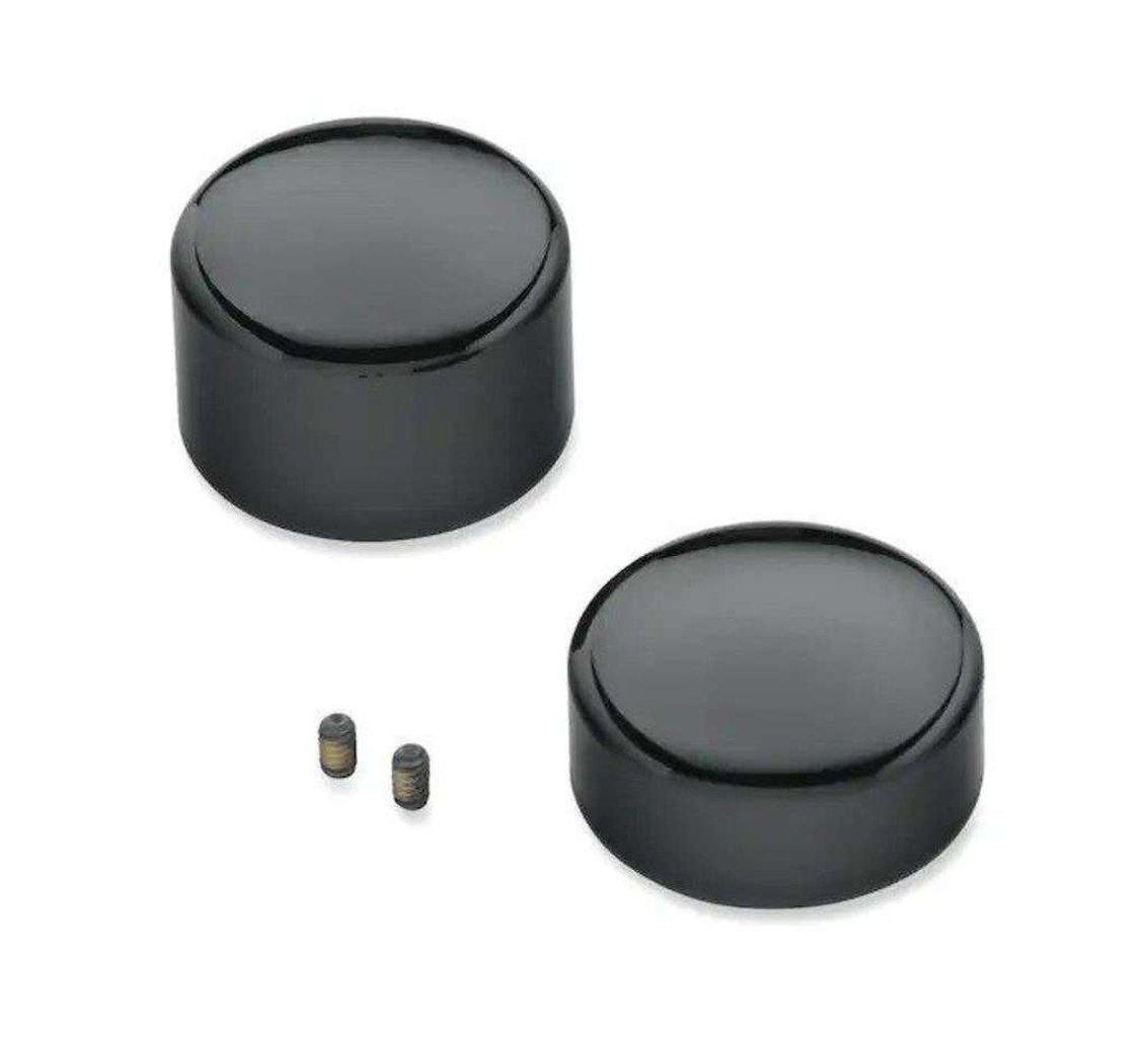 Gloss Black Rear Axle Nut Covers-43422-09-Rolling Thunder Harley-Davidson