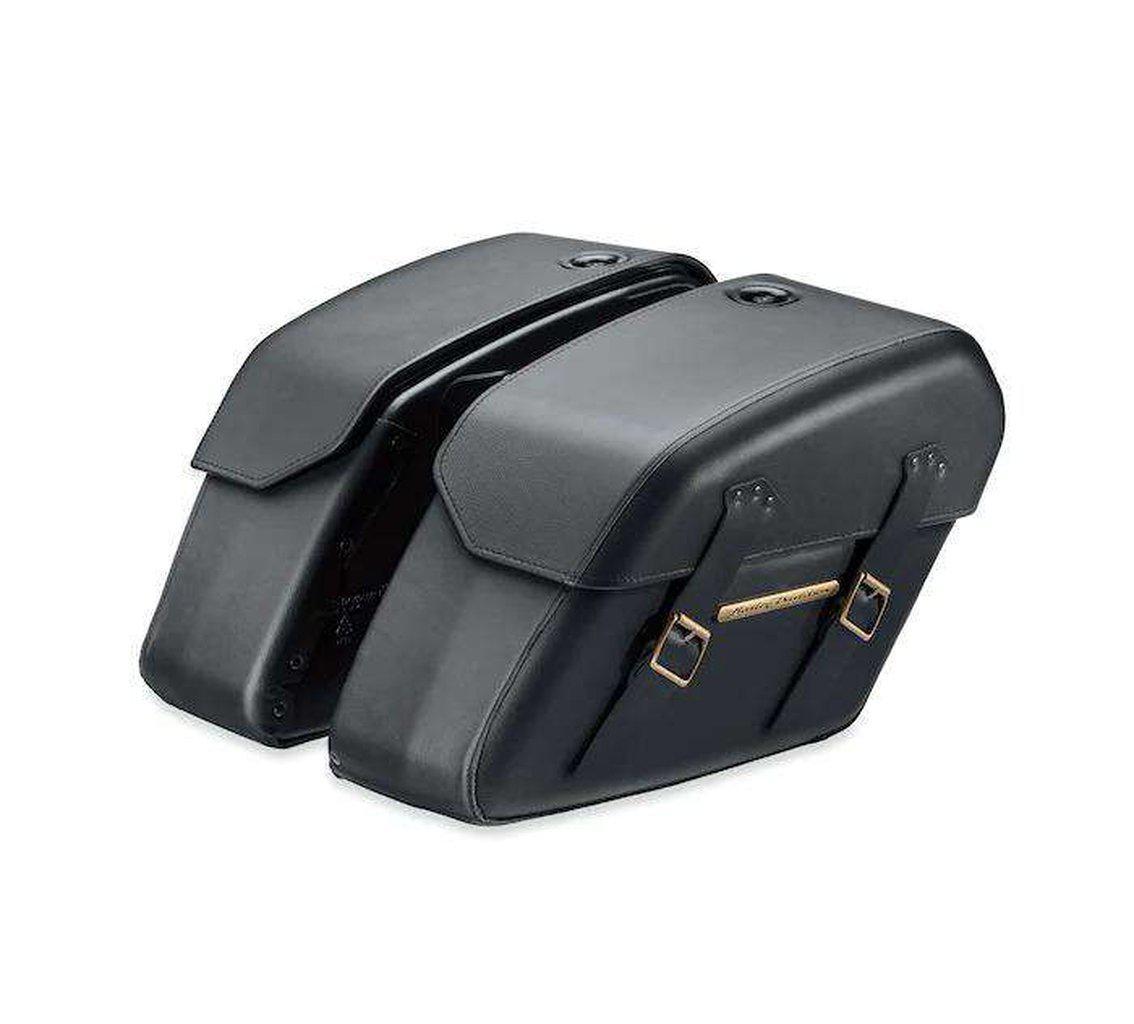 H-D Detachables Saddlebags Brass Trim - Softail Deluxe-90201644A-Rolling Thunder Harley-Davidson