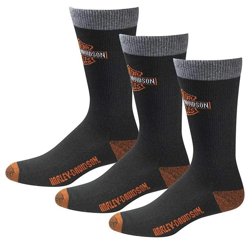 Harley-Davidson Men&#39;S Socks 3 Pack-D99202870-Rolling Thunder Harley-Davidson