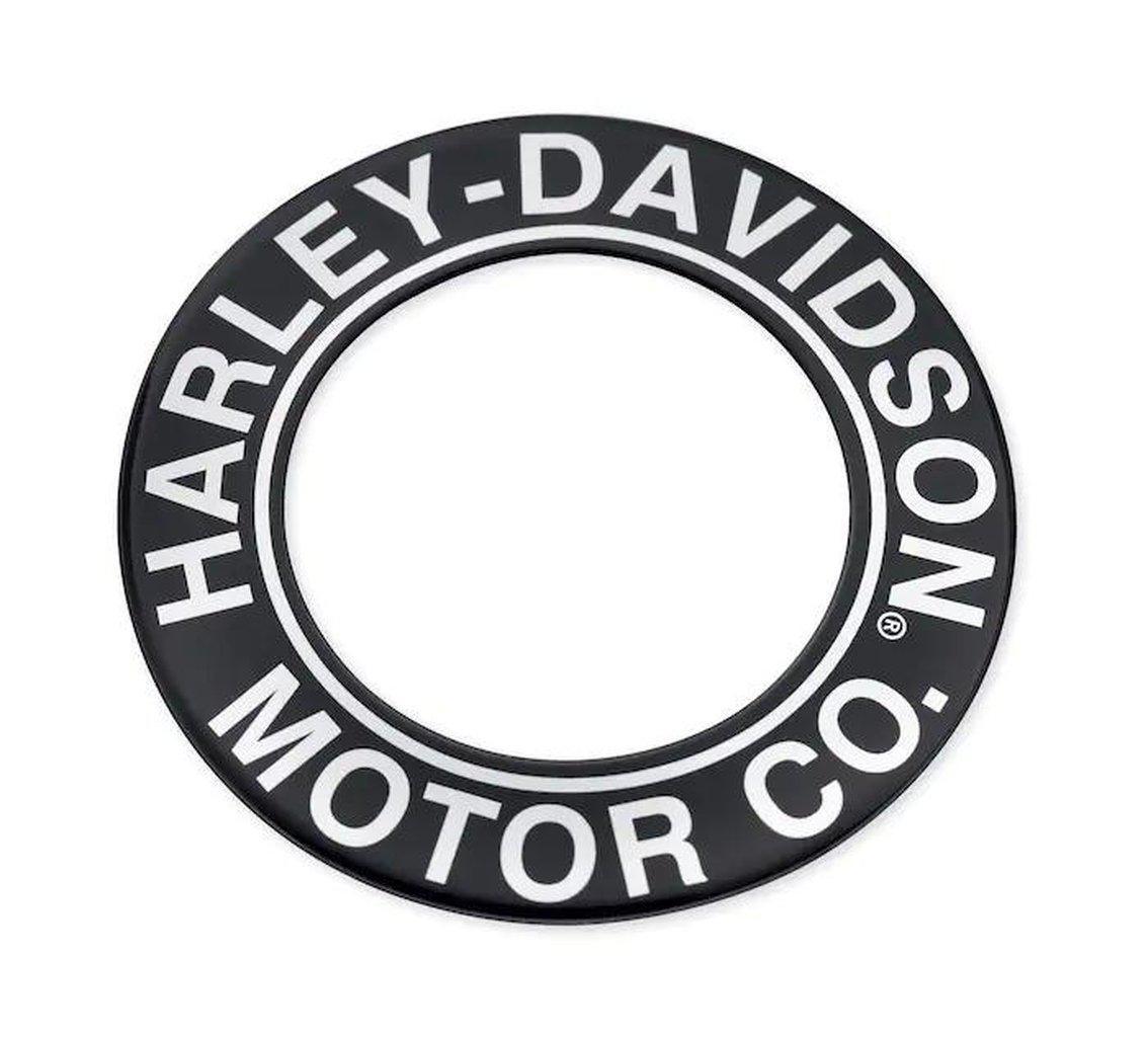 Harley-Davidson Motor Co. Script Fuel Cap Medallion-61300585-Rolling Thunder Harley-Davidson