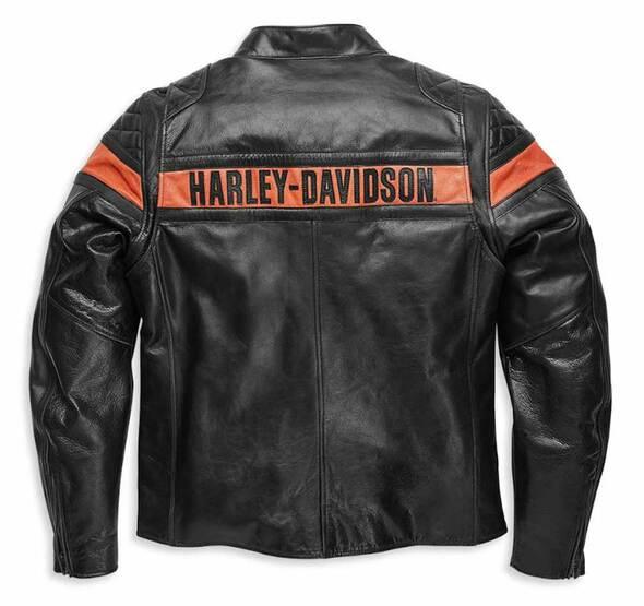 Harley-Davidson Victory Lap Men&#39;S Leather Jacket-Rolling Thunder Harley-Davidson