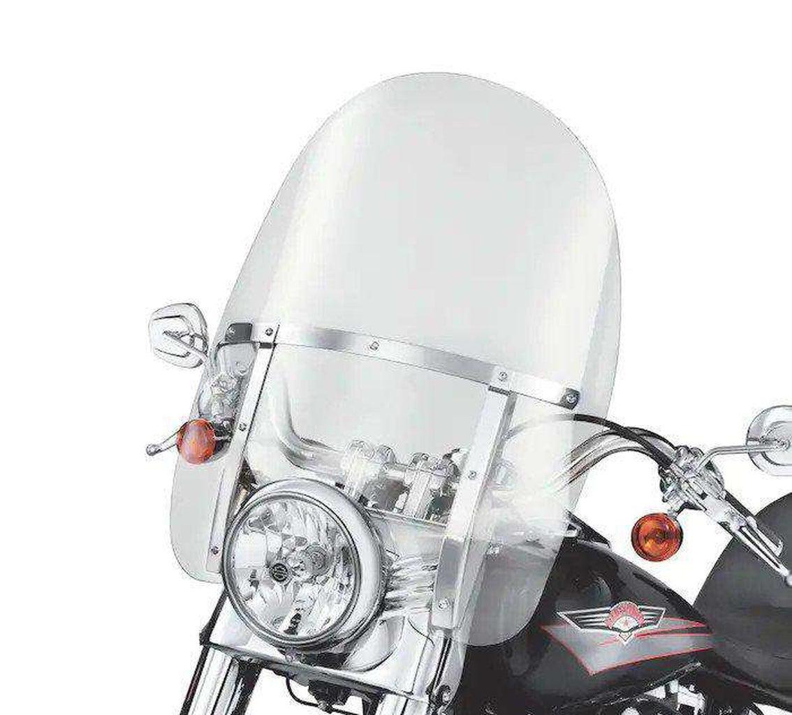 King-Size H-D Detachables Windshield For Fl Softail Models - 21 In. Clear, Polished Braces-58243-95-Rolling Thunder Harley-Davidson