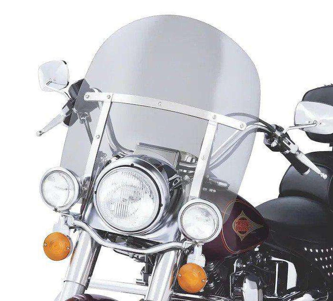 King-Size H-D Detachables Windshield For Nacelle Equipped Models With Auxiliary Lamps - 16 In. Light Smoke-58651-97A-Rolling Thunder Harley-Davidson