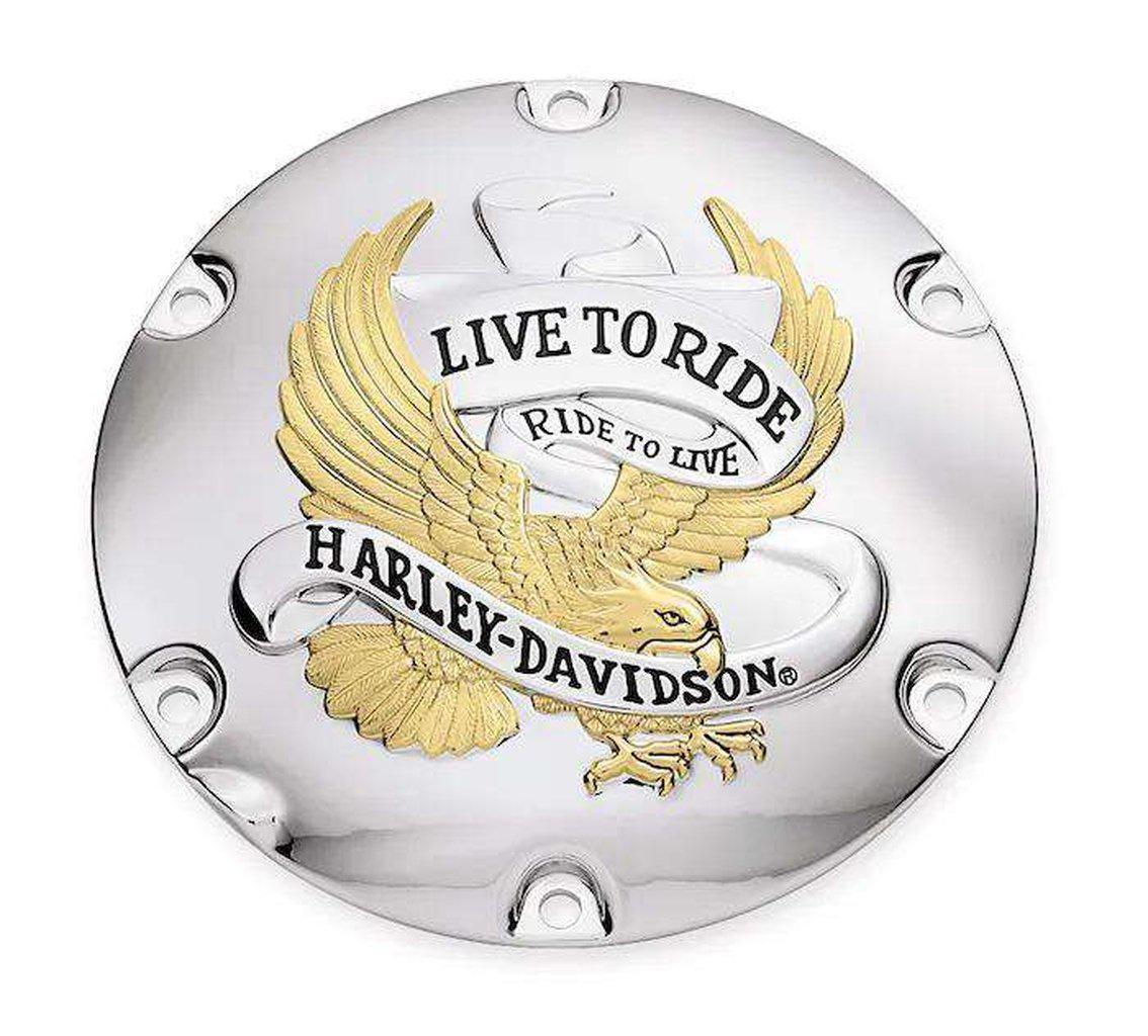 Live To Ride Derby Cover-25127-04A-Rolling Thunder Harley-Davidson