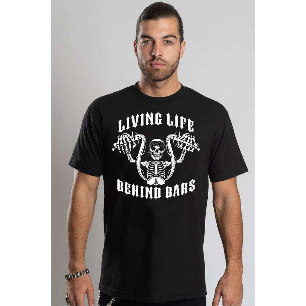 Living Life Behind Bars Men&#39;S Tee-Rolling Thunder Harley-Davidson