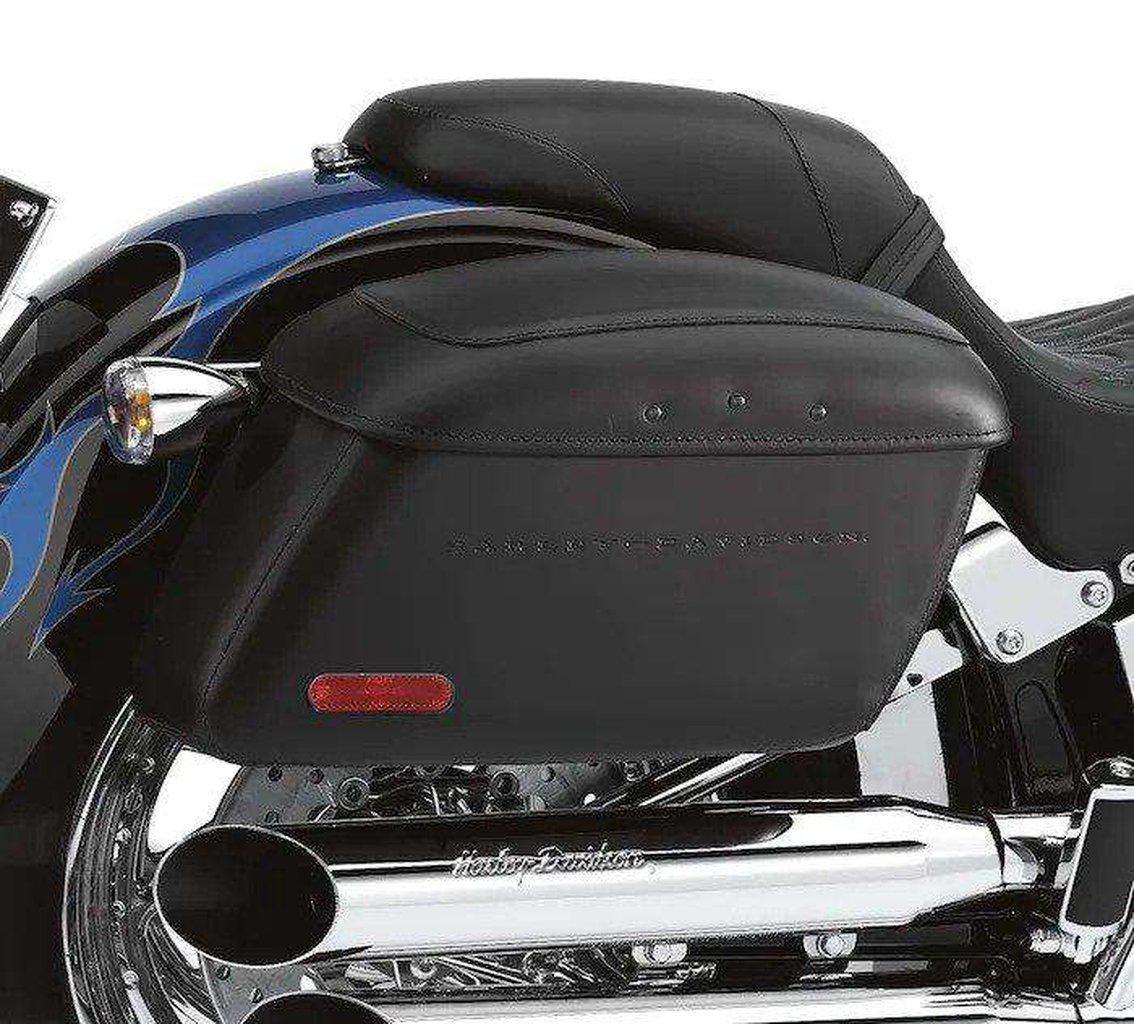 Locking Leather Covered Rigid Saddlebags - Softail-53061-00B-Rolling Thunder Harley-Davidson