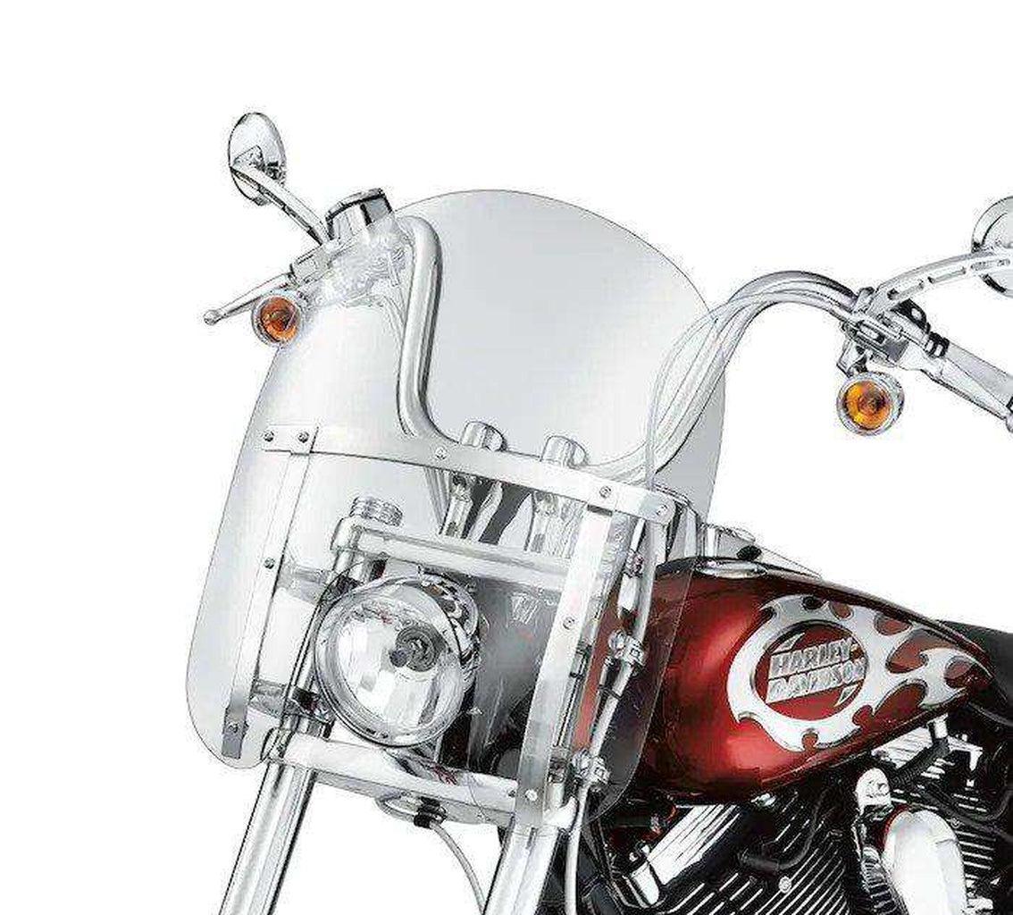 Quick-Release Compact Windshield 14&quot; Light Smoke-58444-06-Rolling Thunder Harley-Davidson