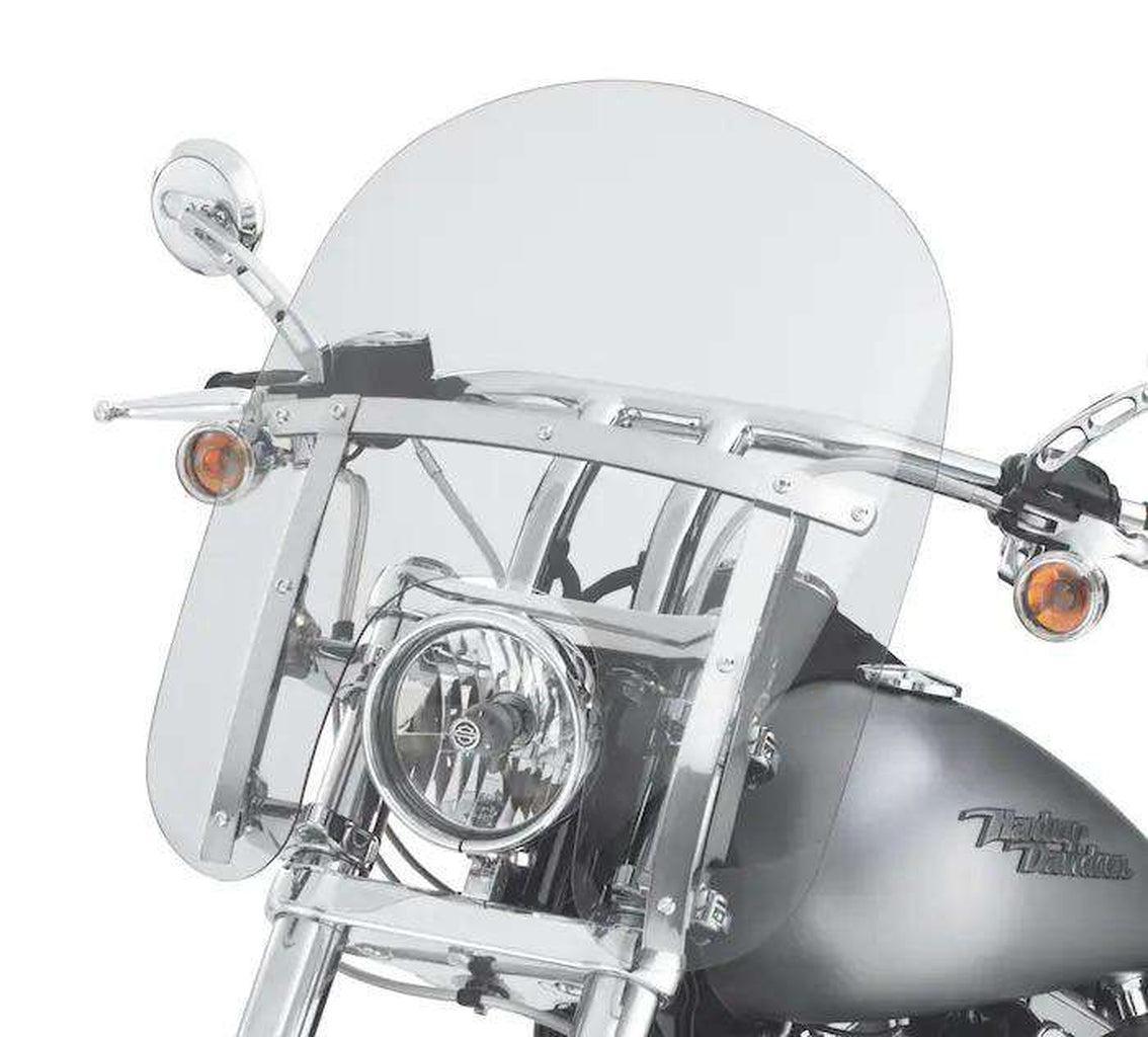Quick-Release Compact Windshield - 14&quot; Light Smoke-58348-06-Rolling Thunder Harley-Davidson