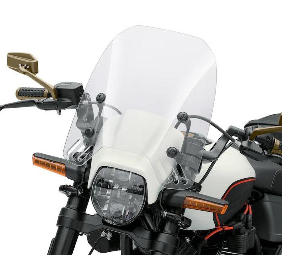 Quick-Release Compact Windshield - 16&quot; Light Smoke-57400361-Rolling Thunder Harley-Davidson
