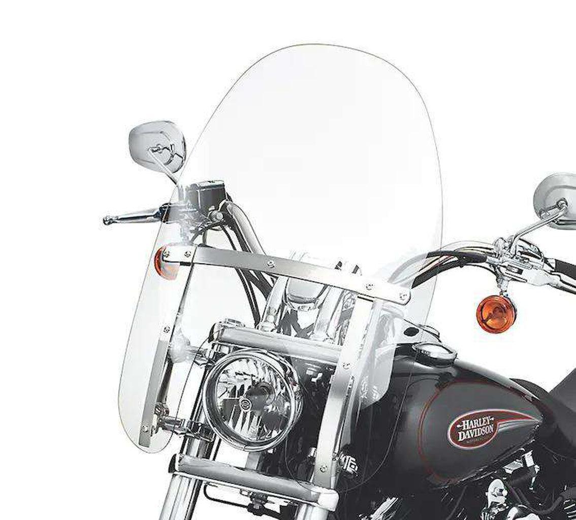 Quick-Release Compact Windshield - 18" Clear-58346-06-Rolling Thunder Harley-Davidson