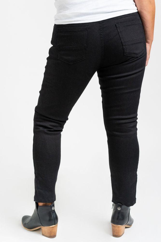 Women's Harley-Davidson High Rise Straight Leg Jeans - Black Denim