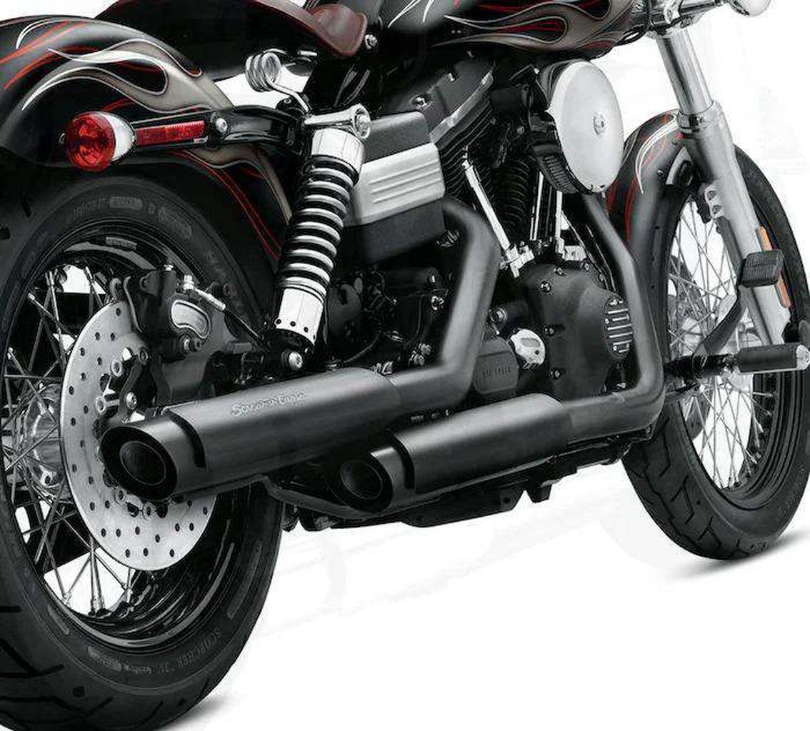 Screamin' Eagle Street Performance Slip-On Shorty Dual Mufflers-80794-10A-Rolling Thunder Harley-Davidson