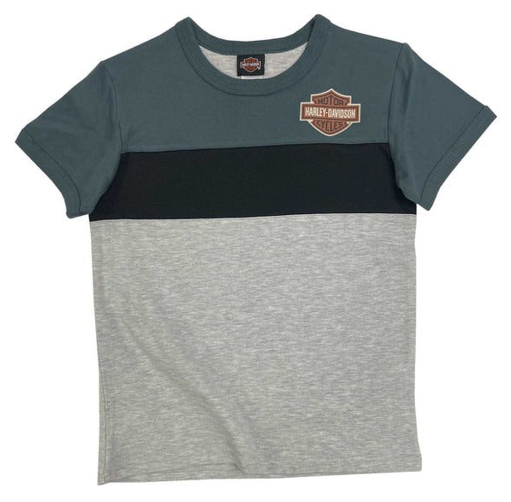 Harley-Davidson Boys Colourblock Ringer Tee-Rolling Thunder Harley-Davidson