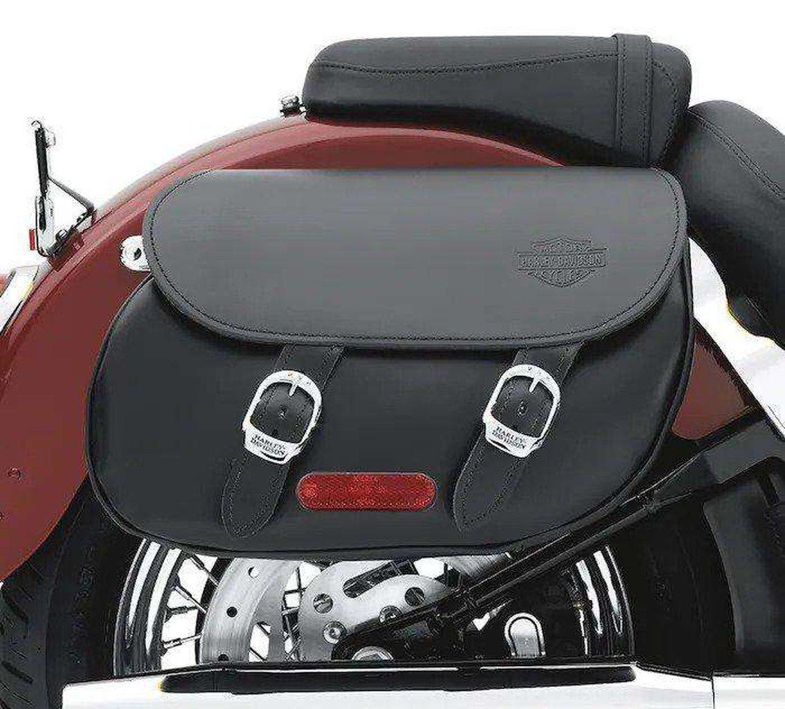 Smooth Leather Saddlebags - Softail-90133-06B-Rolling Thunder Harley-Davidson