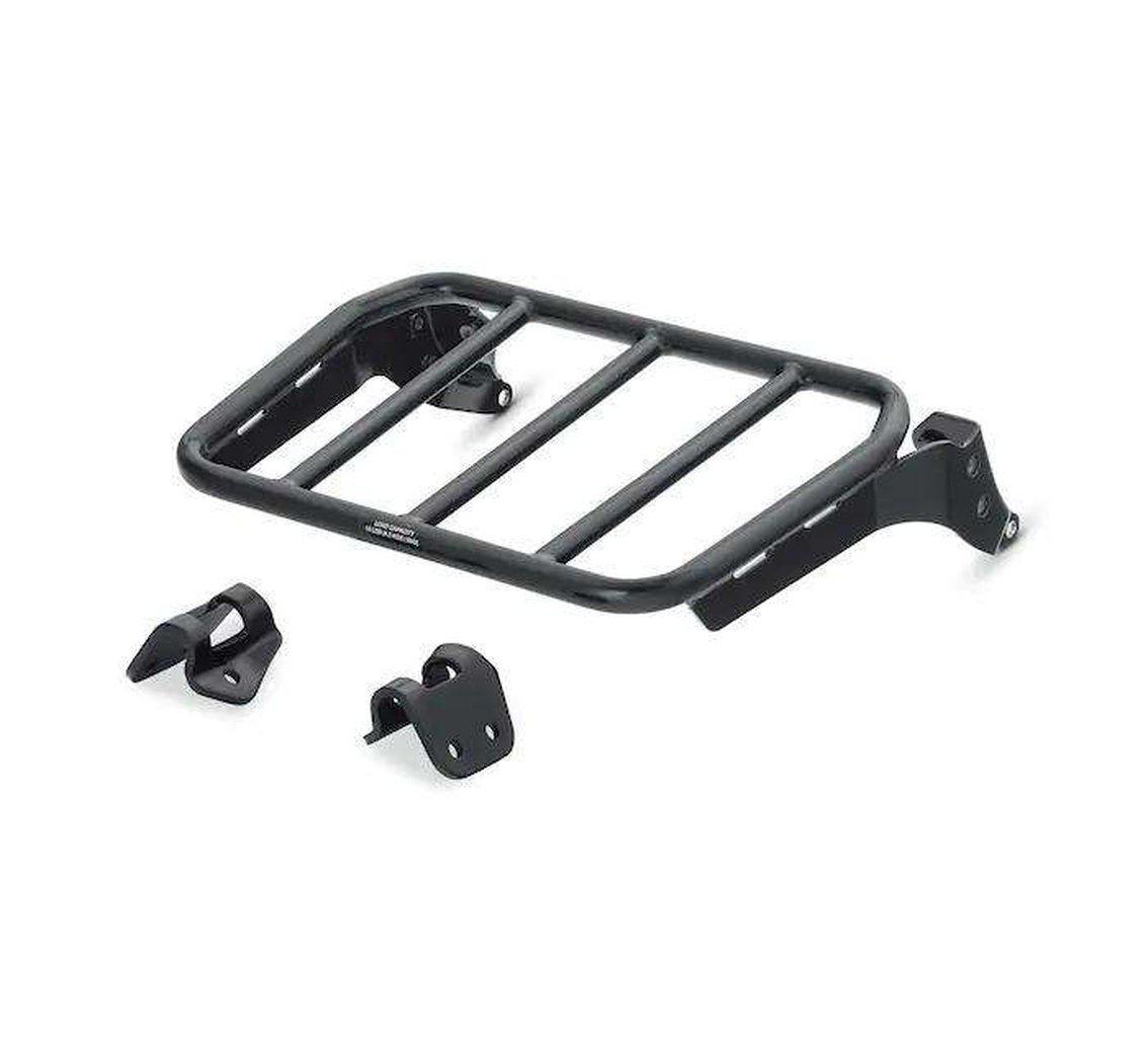 Sport Luggage Rack For Holdfast Sissy Bar Uprights - Gloss Black-50300127A-Rolling Thunder Harley-Davidson