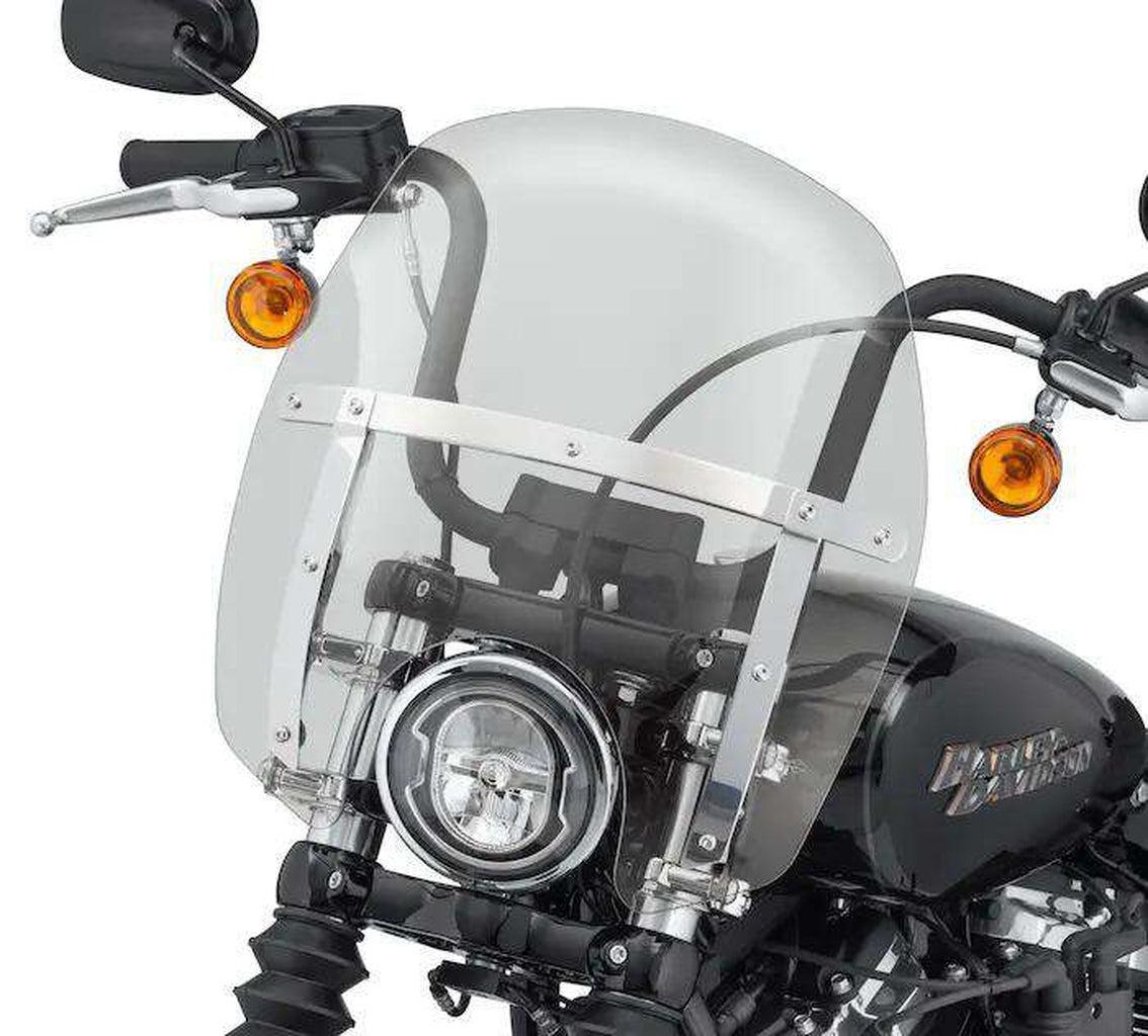 Wind Splitter Quick-Release Compact 14 In. Light Smoke Windshield-57400331-Rolling Thunder Harley-Davidson