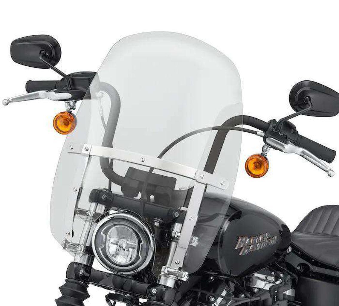 Wind Splitter Quick-Release Compact 18 In. Light Smoke Windshield-57400327-Rolling Thunder Harley-Davidson