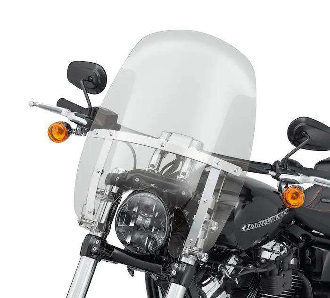 Wind Splitter Quick-Release Compact 18 In. Light Smoke Windshield-57400333-Rolling Thunder Harley-Davidson